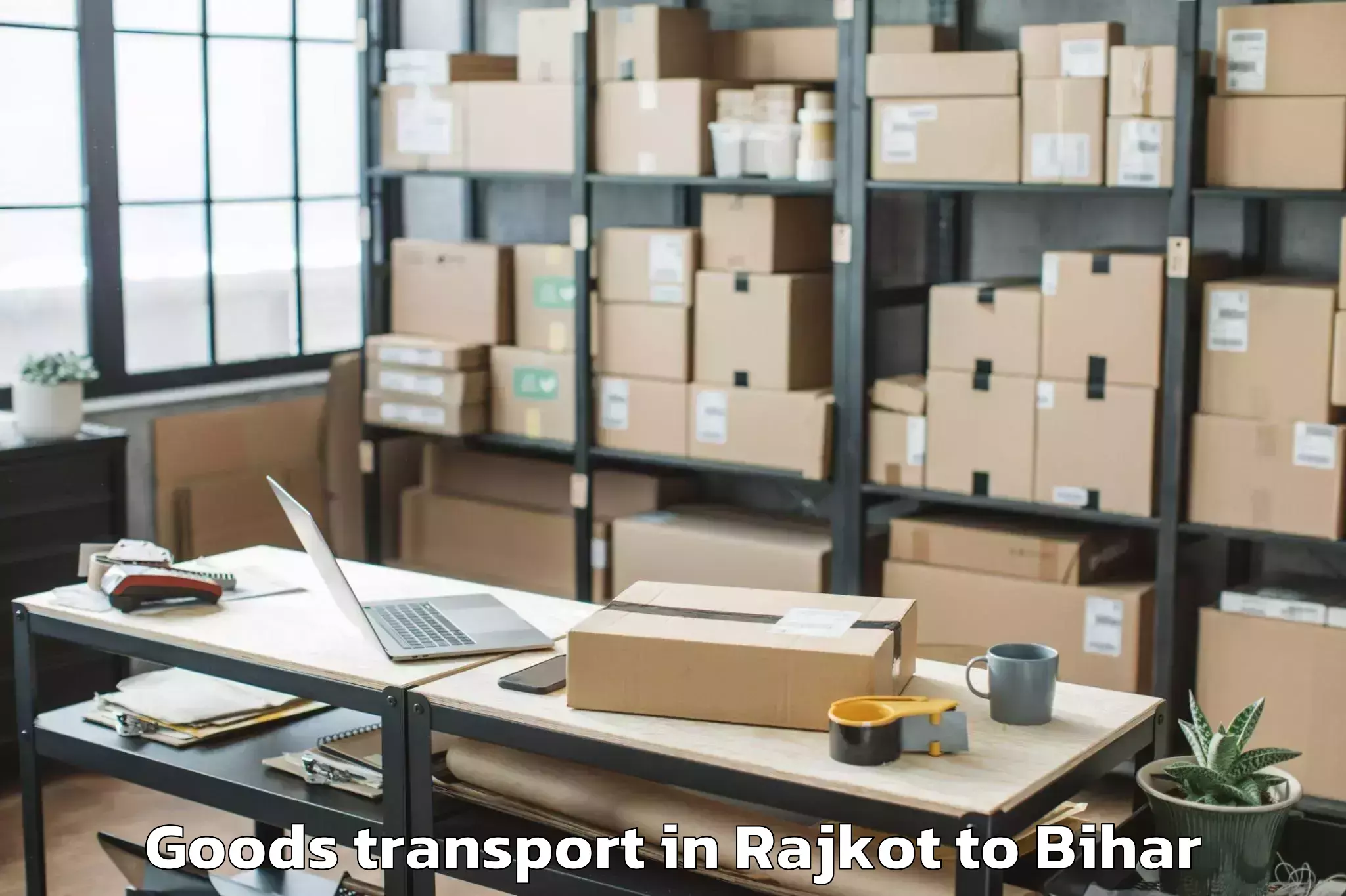 Book Rajkot to Tetaria Goods Transport